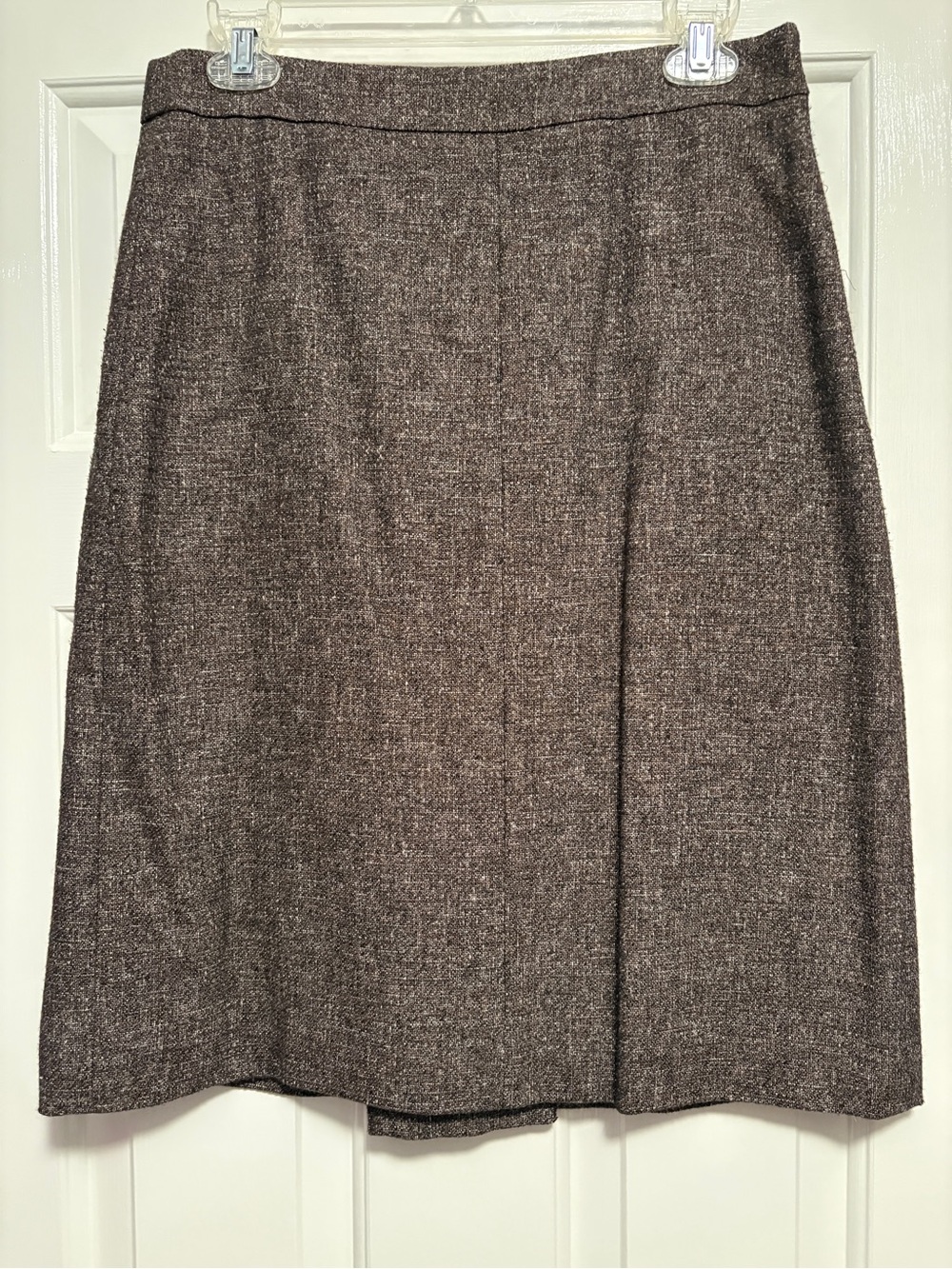 Ann Taylor Brown-Grey Tweed Pencil Skirt